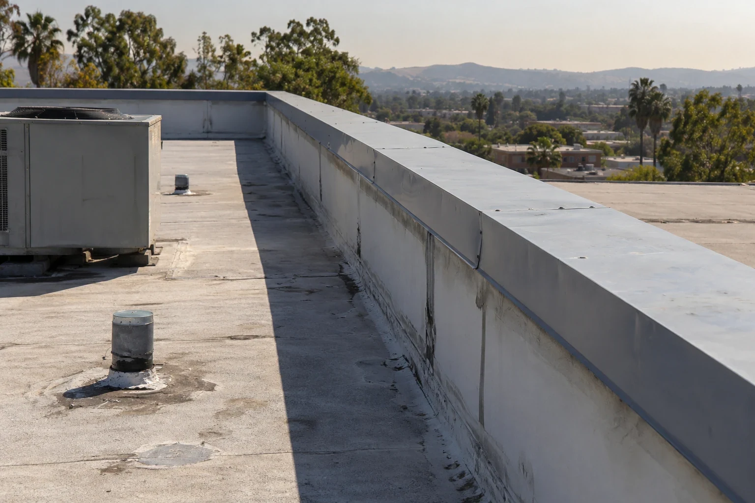 Commercial Roof Edge Metal, Coping and Gutter Repair in Salinas, CA